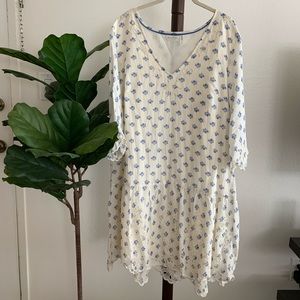 Anthropologie Lacey Trim Dress